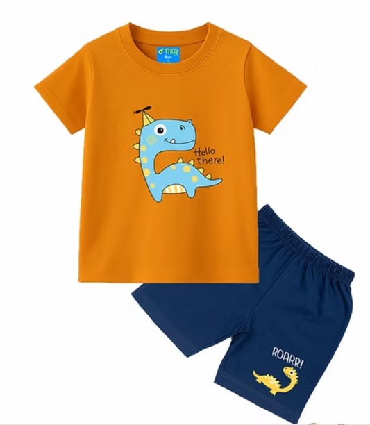 Roarrr Dinosaur Summer Wear – 100% Cotton