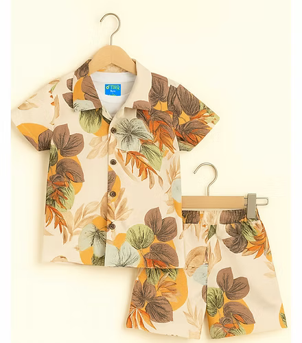 TikQ Kids “Golden Leaves” Co-ord Set 🍁🌞🌿